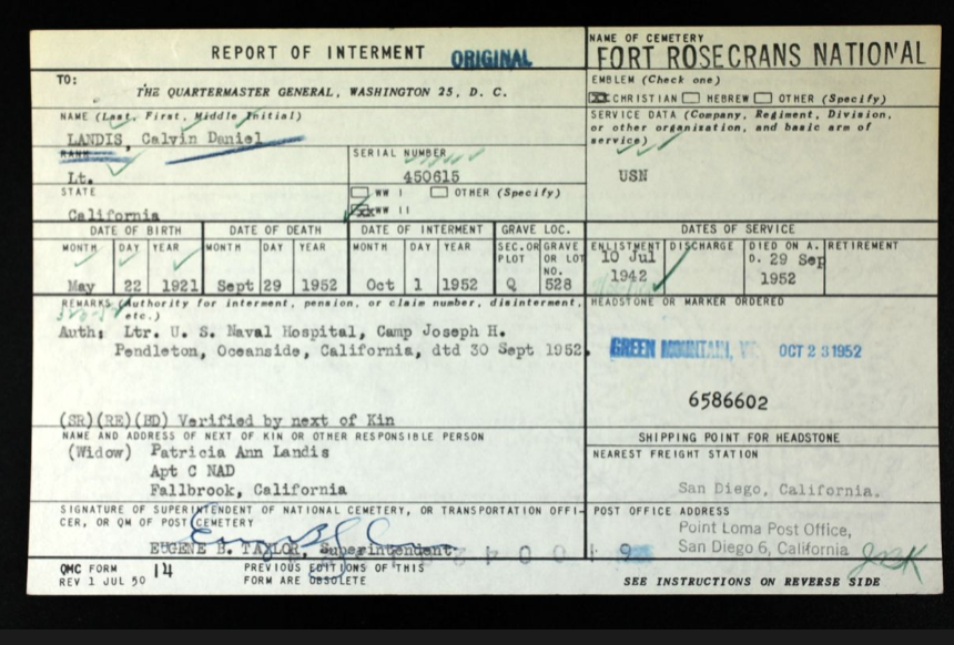 Calvin Daniel Landis